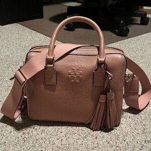 Tory Burch Blush Satchel with Tassels